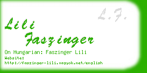 lili faszinger business card